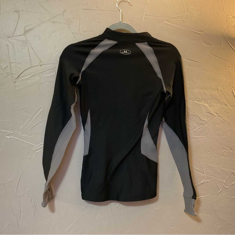 Under Armour Cold Gear Women’s Compression Shirt Top Size Medium Blue and Gray - Picture 5 of 6